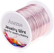 20 Gauge Jewelry Wire, Anezus Craft Wire Tarnish Resistant Copper Beading Wire for Jewelry Making Supplies and Crafting (Rose Gold)