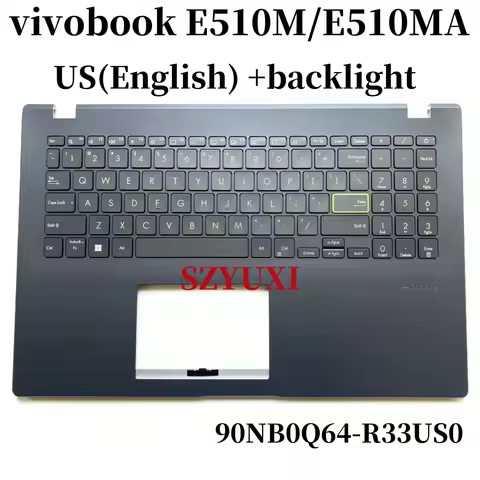 100%New US English For ASUS vivobook E510 E510M E510MA laptop keyboard Palmrest Assembly TOP cover C