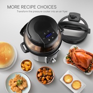 2 IN 1 Buffalo Pressure Cooker Cum Air Fryer Toros KWT08 (6L) + Toros Crisp Lid KWT09 Turn To Air Fr