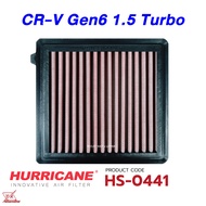 Hurricane กรองอากาศ CR-V Gen6 e:HEV  1.5Turbo ปี 2023-2026 ใส้กรองอากาศ ล้างได้ เพิ่มแรงม้า สินค้าแท
