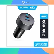 Anker PowerDrive III Duo USB-C Car Charger fast charging 40w 2-port each 20W power IQ 3.0 Type C - A
