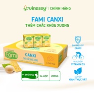 Thùng sữa đậu nành Fami Canxi Phô Mai (36 hộp x 200ml)