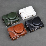 PU Leather Camera Bag Case For Canon SX740 HS SX730 SX730HS SX720 SX720HS Full Body Cover With Strap