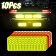 Multicolor Night Warning Safety Strip / 10Pcs Super Light Car Reflective Sticker / Motorcycle Truck Vehicle Styling Tape / Car Bumper Protective Reflector Decals