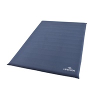 [特價]LIFECODE 桃皮絨雙人自動充氣睡墊-厚8cm-2色可選藍灰
