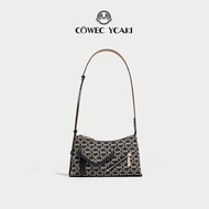 กระเป๋าสะพายข้างแบบสะพายข้างสไตล์ย้อนยุค CYWE สำหรับผู้หญิง กระเป๋าสี่เหลี่ยมเล็กน้ำหนักเบา ซิปเปิด