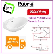 RUBINE VENTO 53M Ceramic Basin / FREE EXPRESS DELIVERY