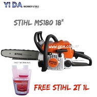 STIHL MS180 18INCH CHAINSAW FREE STIHL 2T OIL