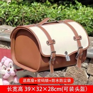 Leather Motorcycle Tail Bag Vintage Style Royal Alloy GT150 Bike Helmet Bag Waterproof Motorcycle Eq