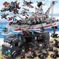 Lego City SWAT Police Station Building Blocks City SWAT Team Truck Blocks Toys for Boys