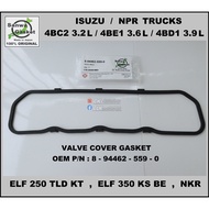 Isuzu Valve Cover Gasket 4BC2 4BD1 4BD1-T 4BD2-T 4BE1 4BG2 engines - SANWA Japan OEM P/N 8-94462-559