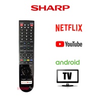 Sharp Compatible Smart Android Youtube Netflix GB238WJSA Remote Control LC50UA6800X LC60UA6800X 4TC5