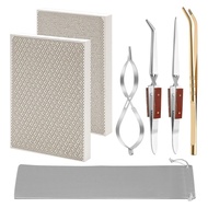 7pcs Jewelry Soldering Kit2 Honeycomb Soldering Block 1 Copper Tongs2 Soldering Tweezers1 Metal Clip