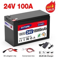 Brand New ，24V Lithium Battery 65Ah/100Ah/120Ah Electric Vehicle with Built-in BMS 30A High Current 