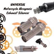 Universal 51mm Motorcycle Akrapovic Exhaust Silencer Inlet SC Project Muffler Removable DB Killer De