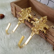 2pcs Golden Curtain Hook European Style Hook, Curtain Accessories Wall Hook ,Clothing Hook
