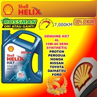 Genuine Shell Helix HX7 Semi Synthetic Minyak Hitam Engine Oil 10W-40 10W40 4L Proton Perodua Honda Toyota Daihatsu Ford