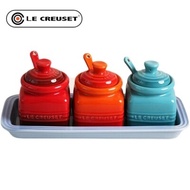 Le Creuset Spice Jar Ceramic Enamel Stoneware Gradient Color Spice Jar Set