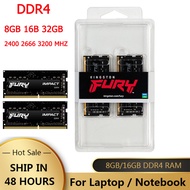 DDR4 RAM 16GB 32GB 2x8GB 2x16GB Kit 3200MHz 2400MHz 2666MHz Laptop HyperX Fury Memory 260Pin SODIMM RAM Dual Channel High Performance Gaming Memory Stick DDR4 8G 16G ram for Laptop