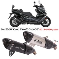 Carbon Fiber For BMW C400 C400X C400GT 2018 - 2020 2021 Motorcycle Exhaust Escape Systems Pipe Mid L