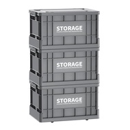 Mozawa] Folding storage box, large capacity, with lid, with casters, container, clothes, toys, futon