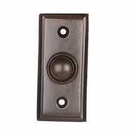 Wired Brass Doorbell Chime Push Button in Oil Rubbed Bronze Finish， Vintage Decorative Door Bell wit
