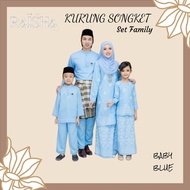 SET FAMILY KURUNG SONGKET | KURUNG SONGKET TABUR |KURUNG MODEN (BABY BLUE)