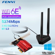 FENVI Wi-Fi 6E 5374Mbps AX210 Untuk Bluetooth5.3 802.11AX 2.4G/5G/6Ghz Penyesuai PCIE Tanpa Wayar Ka
