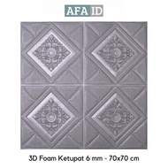 3D Foam Batik Silver 70x70 cm Thickness 5.5 mm Wallfoam Sooku ZT0259 AFA ID