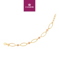 HABIB Oro Italia 916 Yellow and Rose Gold Bracelet GW44260823(YR)-BI