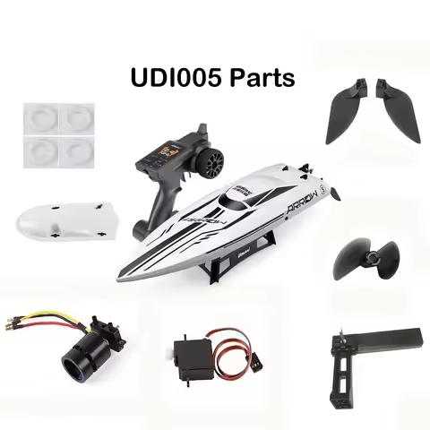 RC Boat Parts For UDIRC UDI005 UDI903:Brushless-Motor,ESC,Servo,Propeller Rudder,Pull Rod,Cabin cove