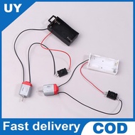 Black White 130 Motor Kit With 2xAA Battery Storage Case And 16500 RPM DIY Electronic Motor Circuit 