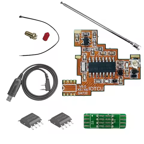 Sale SI4732 V5.0 FPC Module+2x2M Chip+Antenna Full Kit Multi System for Quansheng UVK5 UVK6 HF Short