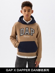 兒童裝|Gap x DAP聯名 Logo帽T-卡其色