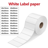 1ROlls White Sticker Compatible Marklife P50 Phomemo M220 M110 E210 Label Printer Thermal Paper Roll