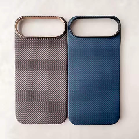 Real Carbon Magnetic Case For iPhone Air 17 for Magsafe Case Ultra-thin Aramid Fiber Back Cover for 