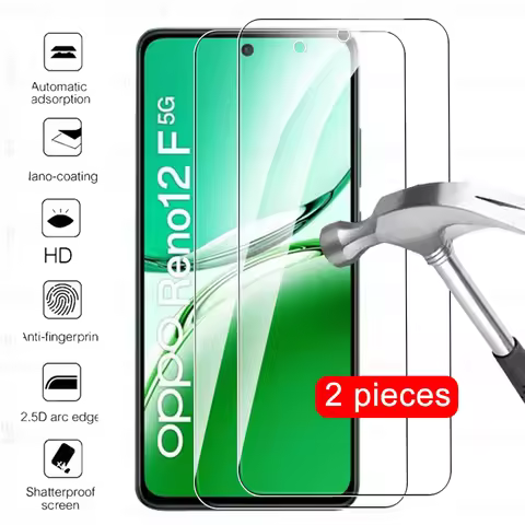 2PCS Full Cover Tempered Glass Screen Protector For Oppo Reno12 F 5G Reno11 A Reno 11 12 FS Reno11F 