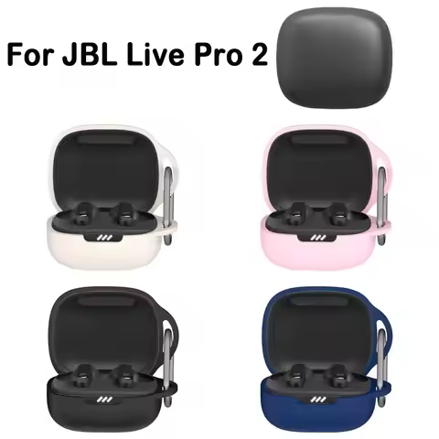 Silicone Earphone Case Anti-Scratch With Keychain Protective Cover Shockproof Headphone Accessories 