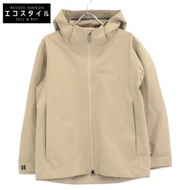 DESCENTE [ALLTERRAIN] DAMVGK31 米色尼龍硬殼夾克，S 碼