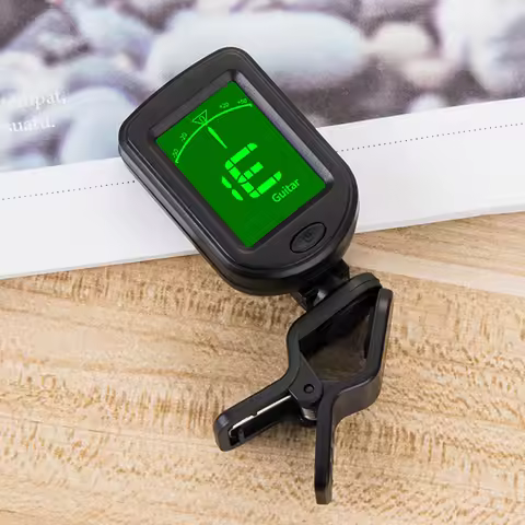 LCD Display Guitar Tuner 3V Button Battery Bass Violin Ukulele Tuner for Guitar/Bass/Violin/Ukulele 