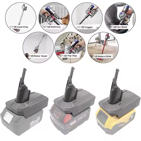 Li-ion Battery Adapter MAKV7V8 DWMILV7V8 For Makita 18V For Milwaukee For M18 For Dewalt 20V For Dys