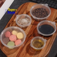 <Dream-t> Sauce Container Box 1oz 2oz Plastic With Lids Disposable Portion Cups For Restaurant Cater