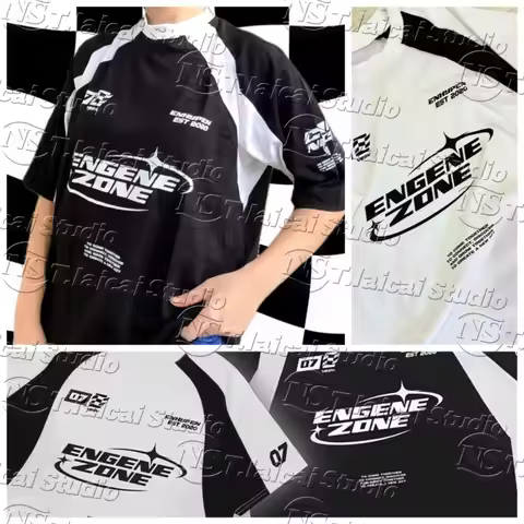 Men's Y2K T-shirt Summer Short Sleeves Super Kids Trend MOTO 2025 New Tops Shirts for Men's Clothing