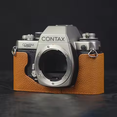 For CONTAX S2 Case Leash Camera Strap Leather Camera Half Case Camera Genuine Leather Bag Case Handm