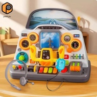 [prettyia] Airplane Cockpit Toy Realistic Flight Simulator Toy Cockpit Dashboard Panel Kit Education
