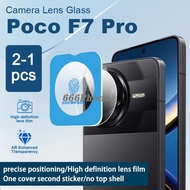 2 Pcs Camera Tempered Glass for POCO F7 Ultra POCO F7 Pro Clear Lens Camera Protector Locator Easy I