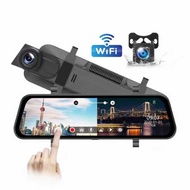 Streaming Media 3 0cm Driving Recorder W i F HD Night Vision Front Rear Dual 8P Reflection Video