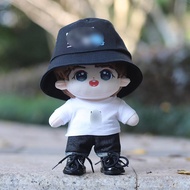20cm DOLL Clothes Celebrity Style 20cm Sneakers 20cm Cotton Doll Black Leather Shoes White