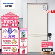 22Panasonic（Panasonic）Retro Two Doors168L Cosmetics MiniminiSmall Refrigerator Two-Door Silver Ion Sterilization Frost-F