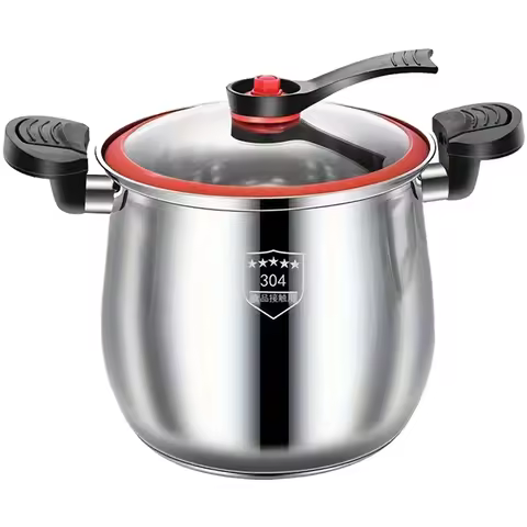 ABMI-Fast Cooking Pot Stainless Steel Pressure Cooker Food Grade With Lid Non-Stick Induction Safe D